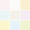 Set of colorful triangle backgrounds. Japanese traditional design. Royalty Free Stock Photo