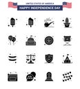 Set of 16 USA Day Icons American Symbols Independence Day Signs for american; bloons; smoke; bloon; plant