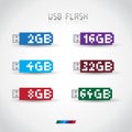 Set of USB flash disks
