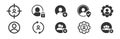 Set of user icon. Profile person avatar. Add user. Vector illustration