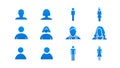 Set of user icons.