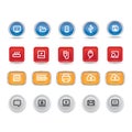 set of user interface buttons. Vector illustration decorative design