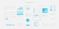 A set of user interface elements for a mobile application in a light style. Royalty Free Stock Photo