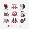 Set of user interface icons Royalty Free Stock Photo