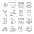 Set of user interface icons, web design, user interface, mobile, computer and other projects Royalty Free Stock Photo