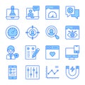 Set of user interface icons, web design, user interface, mobile, computer and other projects Royalty Free Stock Photo