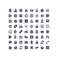 Set of User Interface Icons for Web, Mobile App, and Software Design Royalty Free Stock Photo