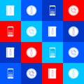 Set User manual, Information, Mobile Question and Exclamation and Phone call icon. Vector