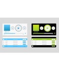 Set of UX audio and video player templates Royalty Free Stock Photo