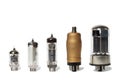 Set of vacuum tubes Royalty Free Stock Photo