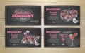 Set of valentine discount cards