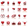 set of valentine icons. Vector illustration decorative design Royalty Free Stock Photo