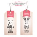 Set of Valentine's day gift tags