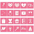 set of valentine's day icons. Vector illustration decorative design Royalty Free Stock Photo