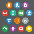 Set of valentines flat design icons Royalty Free Stock Photo