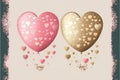 Set of valentines day balloon, digital illustration painting artwork