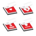 Set of Valentines Day calendar icons Royalty Free Stock Photo