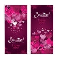 Set of Valentines day cards Royalty Free Stock Photo