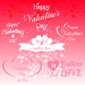 Set of Valentines Day Decorative Illustrations