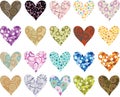 Set of valentines hearts