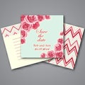 Set of valentines invitation cards