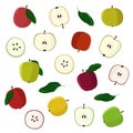 Various apples set Royalty Free Stock Photo