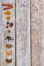 Set of various aromatic colorful spices.