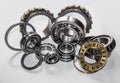 A set of various ball bearings and roller bearings Royalty Free Stock Photo