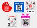 Set of various bar code or set of packaging label bar code or qr codes. eps 10, Royalty Free Stock Photo