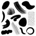 Set of various black vector design elements Royalty Free Stock Photo