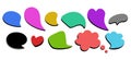 Set of various bright speech bubbles without words. Vector isolated illustration