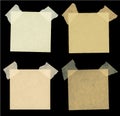 Set of various brown note papers