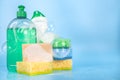 Set of various cleaning items Royalty Free Stock Photo