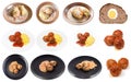 Set of various cooked meatballs isolated Royalty Free Stock Photo