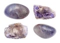 Set of various Cordierite Iolite gemstones Royalty Free Stock Photo