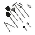 Set of various gardening tools for farming Royalty Free Stock Photo