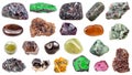 Set of various Garnet natural mineral gem stones Royalty Free Stock Photo
