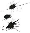 Set of various ink splatter Royalty Free Stock Photo