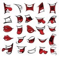 A Set of Cartoon Illustrations. Mouths for you Design Royalty Free Stock Photo