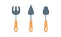 Set of various items for the garden. Gardening and horticulture tools. Flat design on white background. Royalty Free Stock Photo