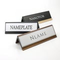 Nameplates isolated on white background Royalty Free Stock Photo