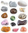 Various stones greywacke, rhinestone, etc Royalty Free Stock Photo