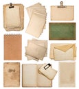 Set of various old paper sheets Royalty Free Stock Photo