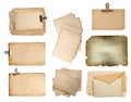 Set of various old paper sheets Royalty Free Stock Photo