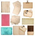 Set of various old paper sheets Royalty Free Stock Photo