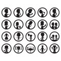 set of various people silhouettes. Vector illustration decorative design Royalty Free Stock Photo
