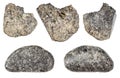 Set of various Peridotite mineral stones Royalty Free Stock Photo