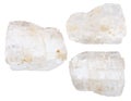 Set of various petalite castorite minerals