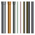 Set of various plastic pipes, vector illustration