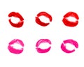 Set of various prints of lipstick